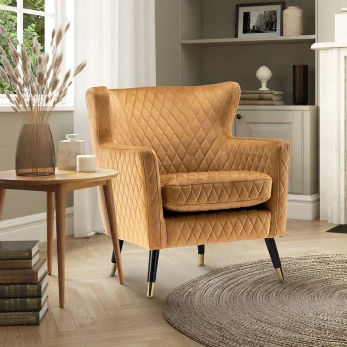 Rome Luxury Accent Chair In Suede