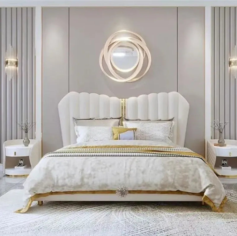 Pasco Premium Upholstered Bed in Suede