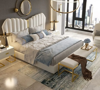 Pasco Premium Upholstered Bed in Suede