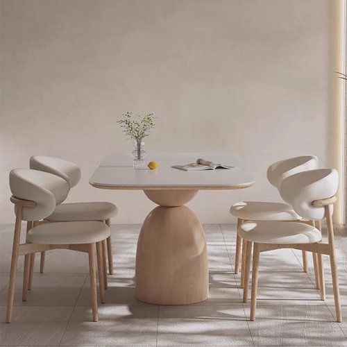 European Round Premium Dinning Table Set In Oak Wood