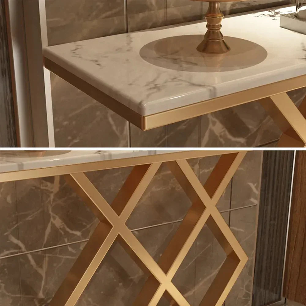 Lucfier Golden Console Table - Stainless Steel