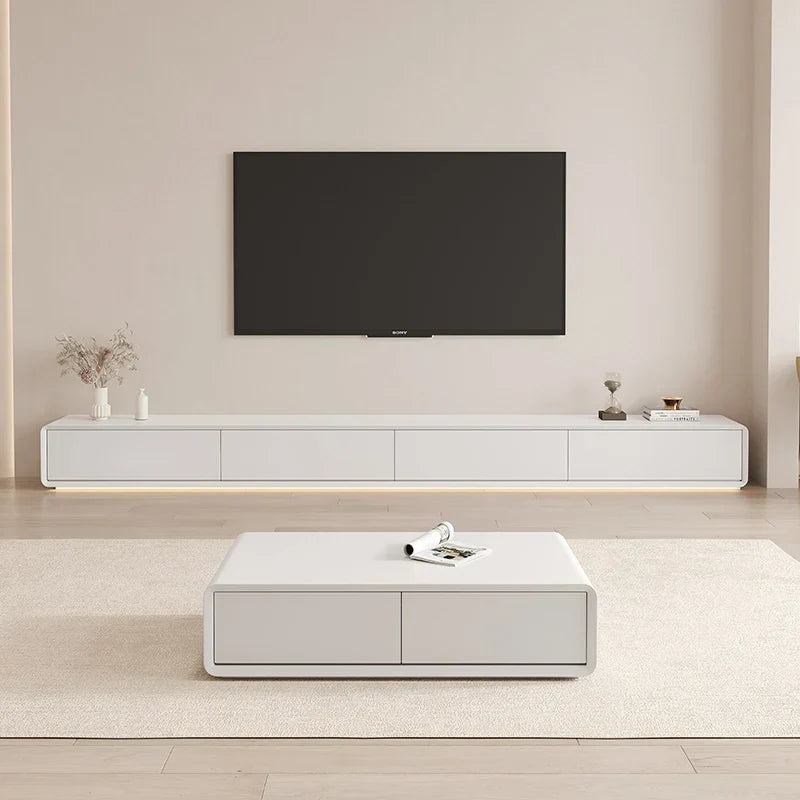 Kello Luxury TV Unit and Coffee Table in White