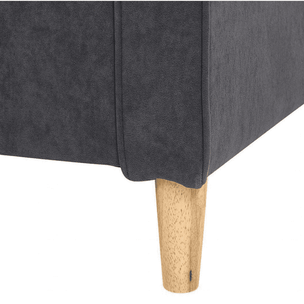 Classic Retro Sofa Set in Grey - Oak Inside