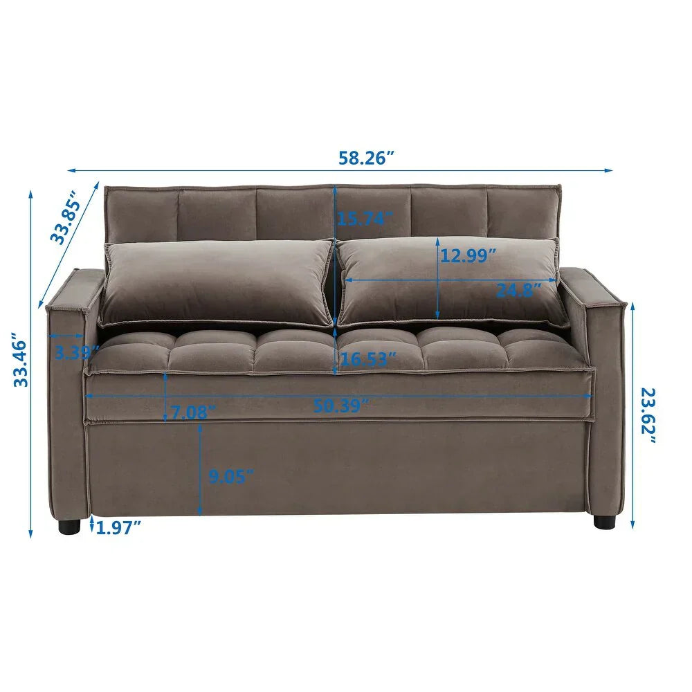 Kelvin Sofa Cum Bed In Suede