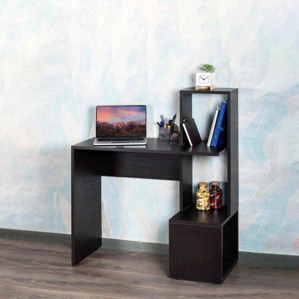 Mozo Study Table in Wenge Color - Oak Inside