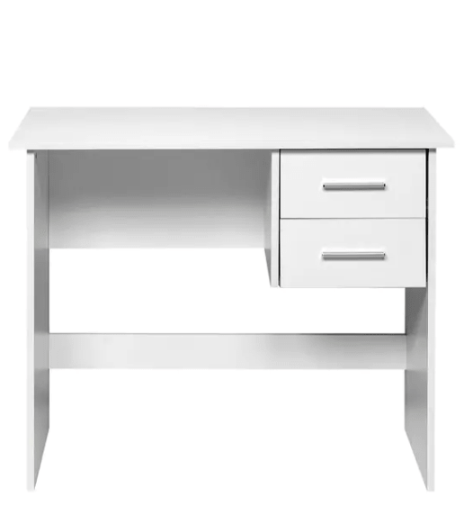 Zolo Study Table in White Color - Oak Inside
