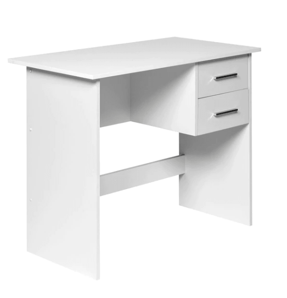 Zolo Study Table in White Color - Oak Inside