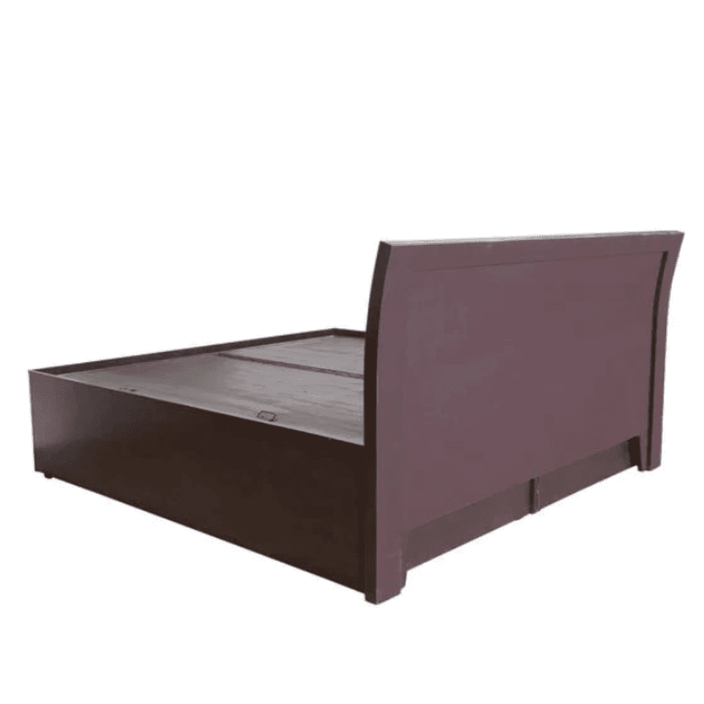 Ellis Wooden Bed with Storage in Brown Finish - Oak Inside