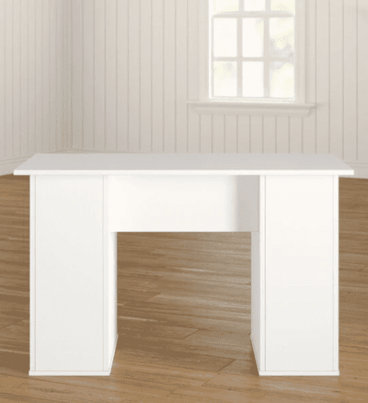 Unicorn Study Table in White Colour - Oak Inside