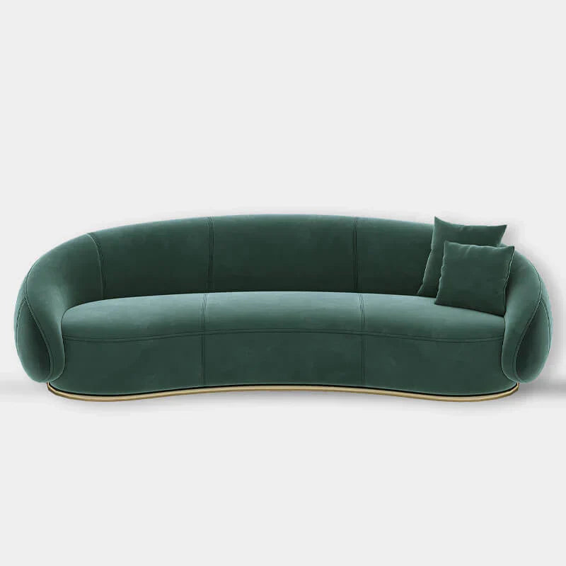 Krish Curved Premium Sofa Set in Suede