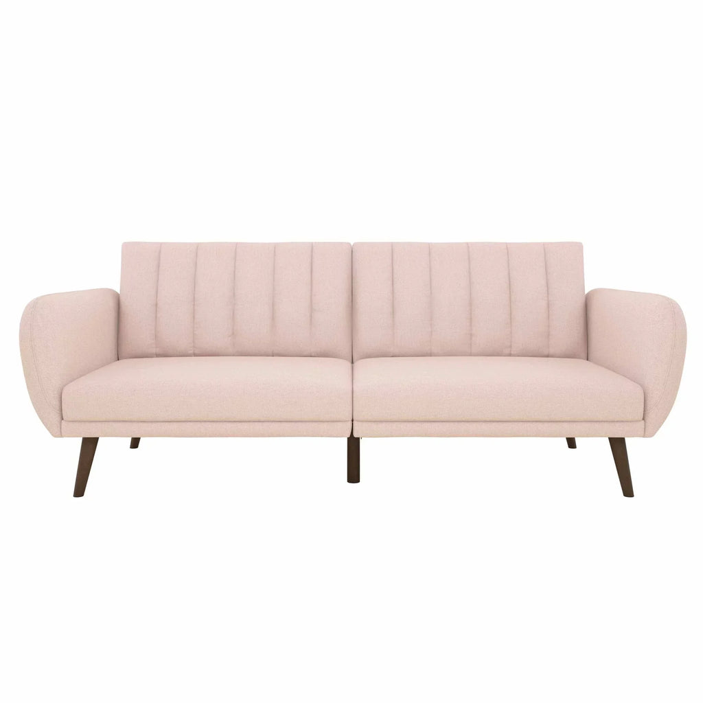 Brittan Luxury Mid-Century Sofa In Suede