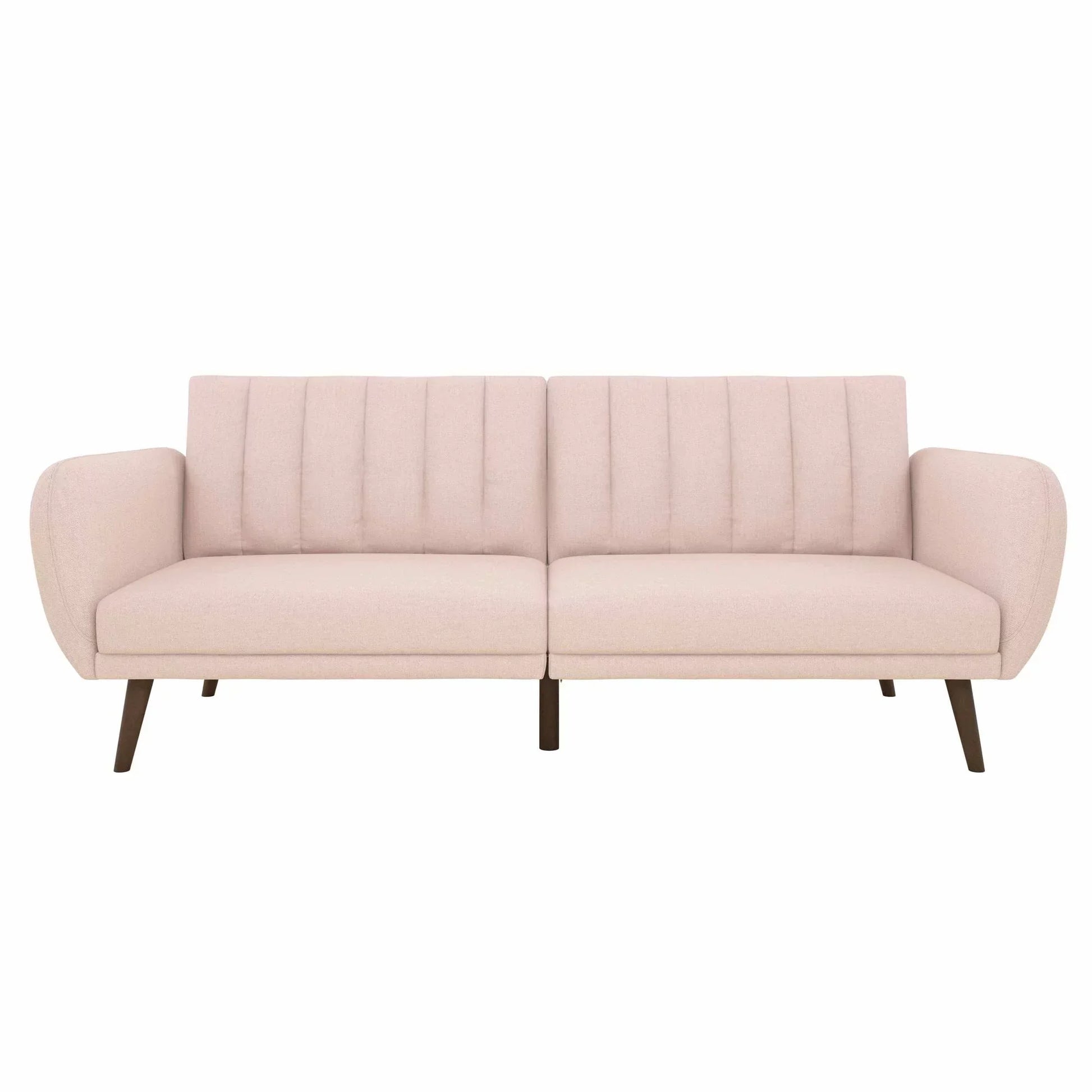 Brittan Luxury Mid-Century Sofa In Suede