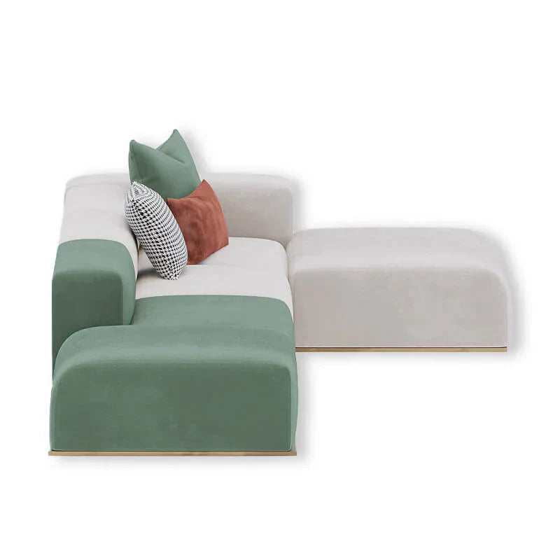 Monaco Luxury Sectional Sofa in Suede