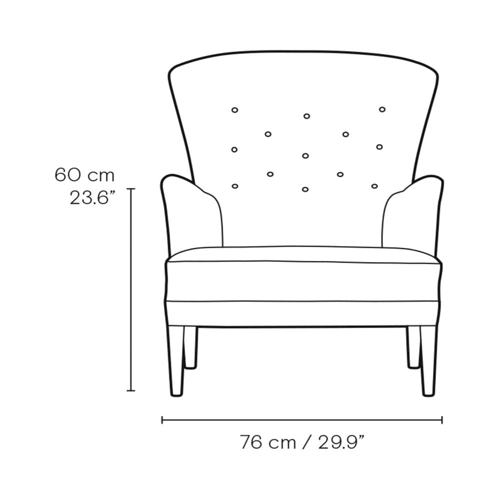 Keflavik Mid-century Peacock Blue Linen Arm Chair - Oak Inside