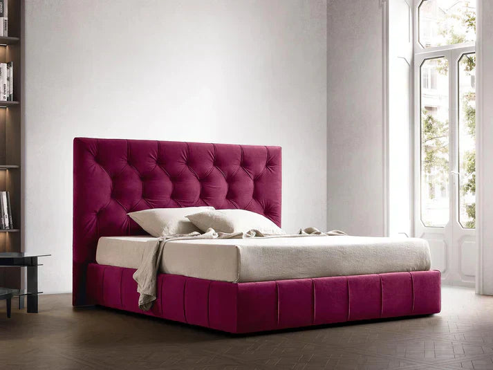Oppo Quilt Luxury Upholstered Bed in Suede