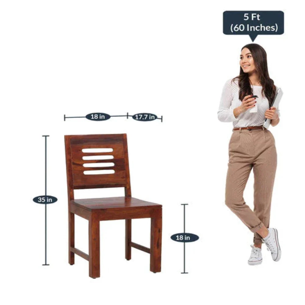 Hazelnut 4 Seater Dining Table in Honey Oak Color - Oak Inside