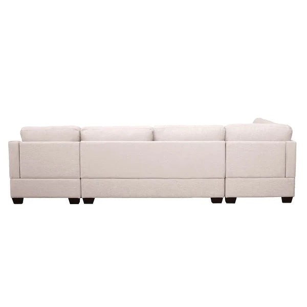 Jeffo Modern Suede Sectional U Shape Sofa