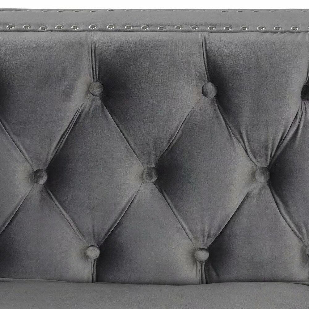 Livup Chesterfield Sofa Set - Oak Inside