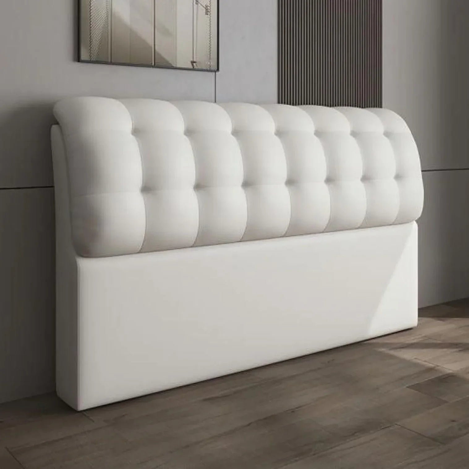 London Luxury Upholstered Bed Without Storage in Leatherette