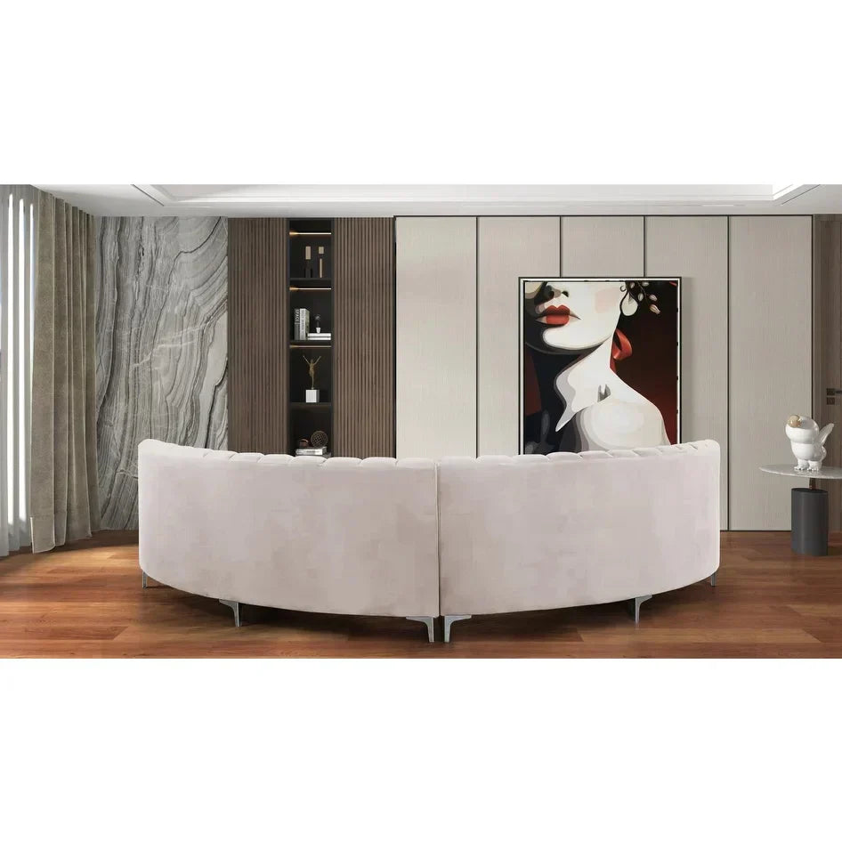 Mexican Round Modern Suede Sectional Sofa