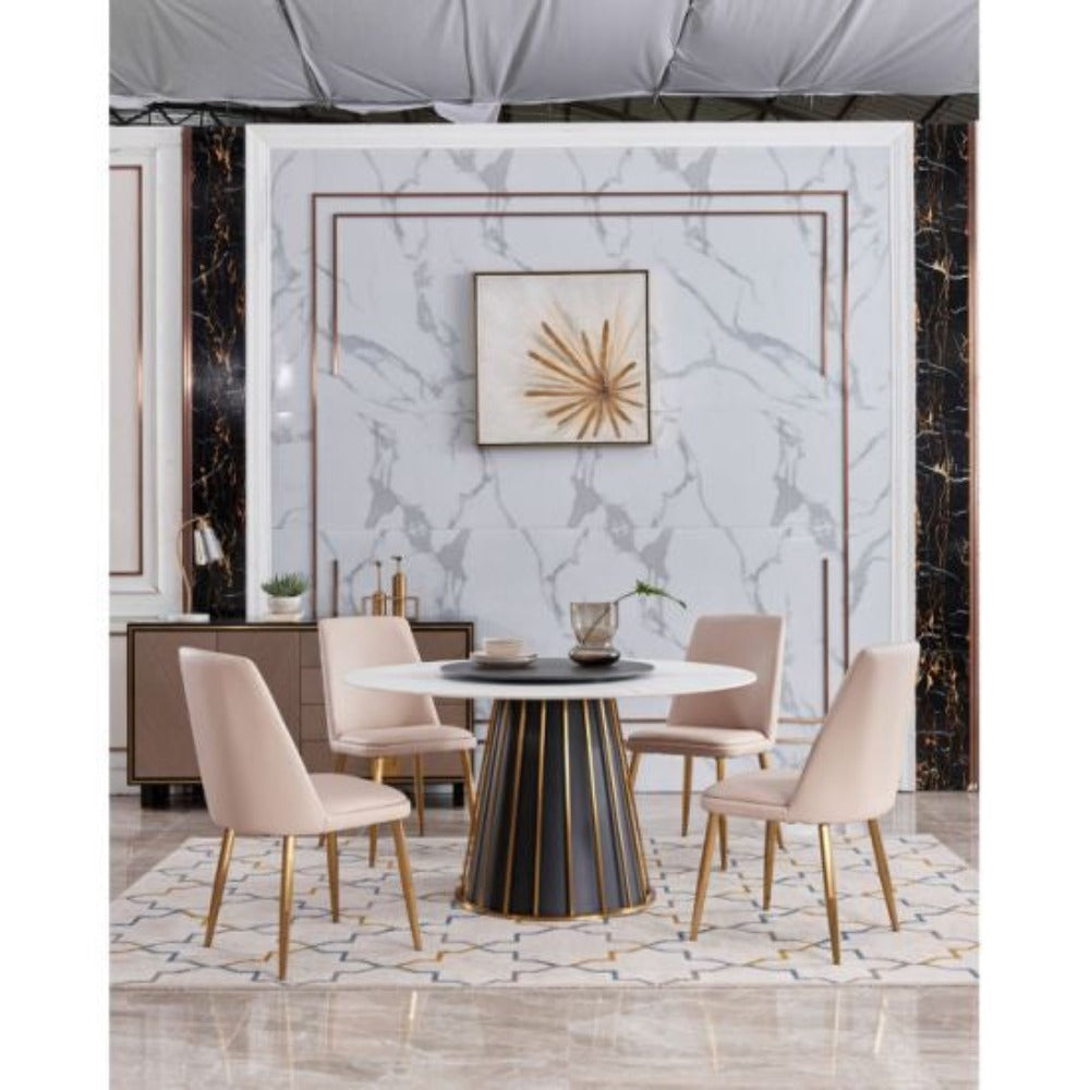 Kilo Luxury 5 Seater Dining Table - Oak Inside