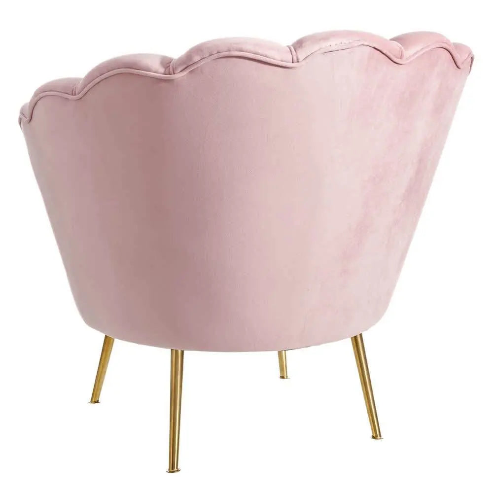 Butterfly Accent Chair in Pink Color - Oak Inside