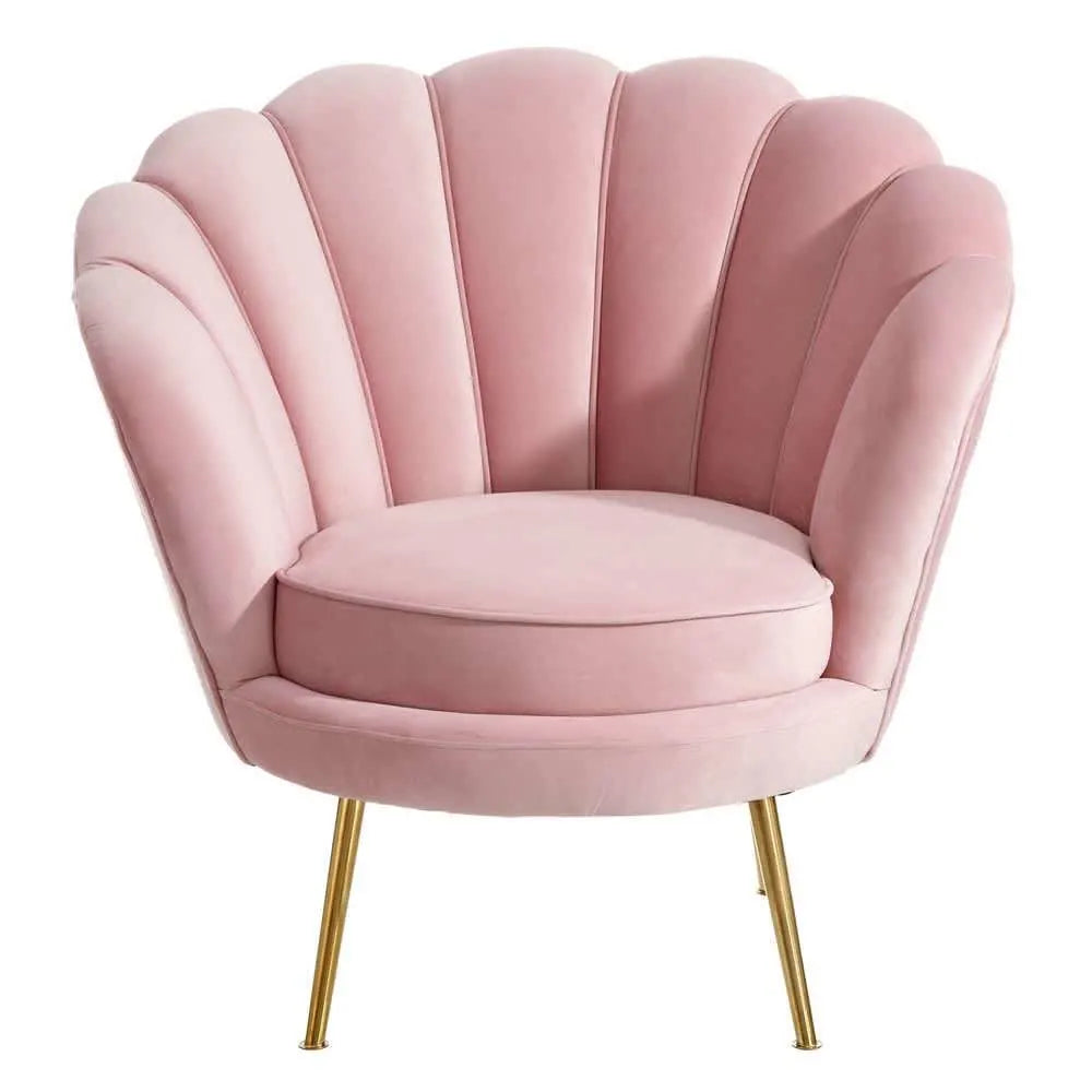 Butterfly Accent Chair in Pink Color - Oak Inside