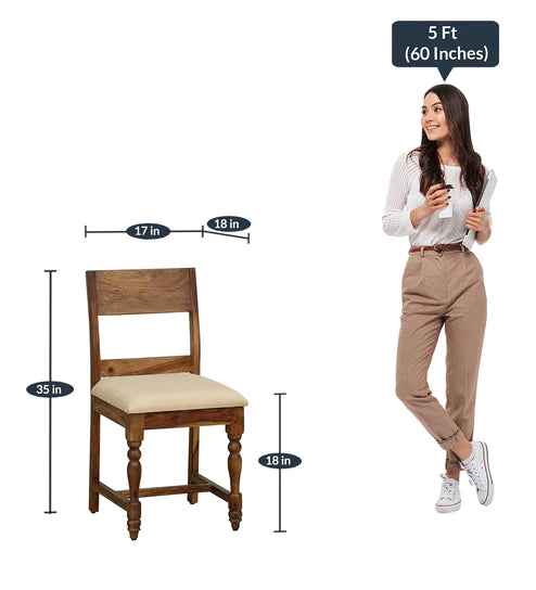 Unicorn 4 Seater Dining Table in Natural Color - Oak Inside