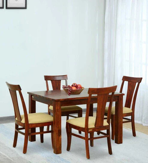 Umrao 4 Seater Dining Table in Honey Oak Color - Oak Inside