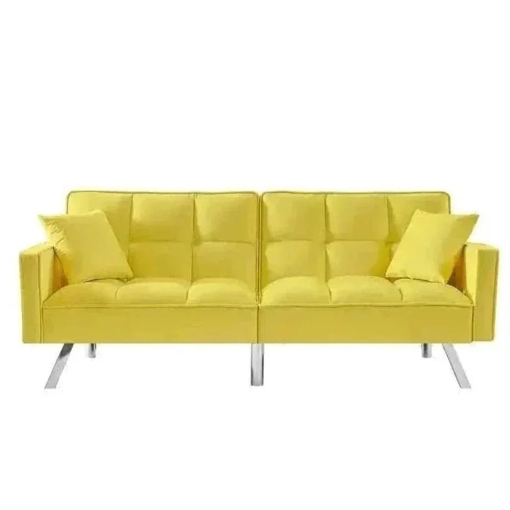 Blockbox Modern Suede Sofa Sets - Oak Inside
