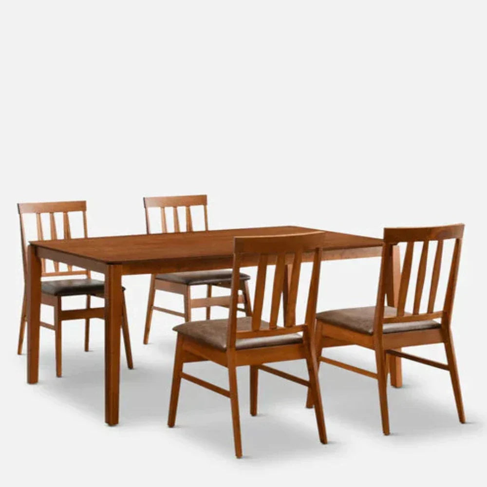 Jackie 4 Seater Dining Table in Honey Oak Color - Oak Inside