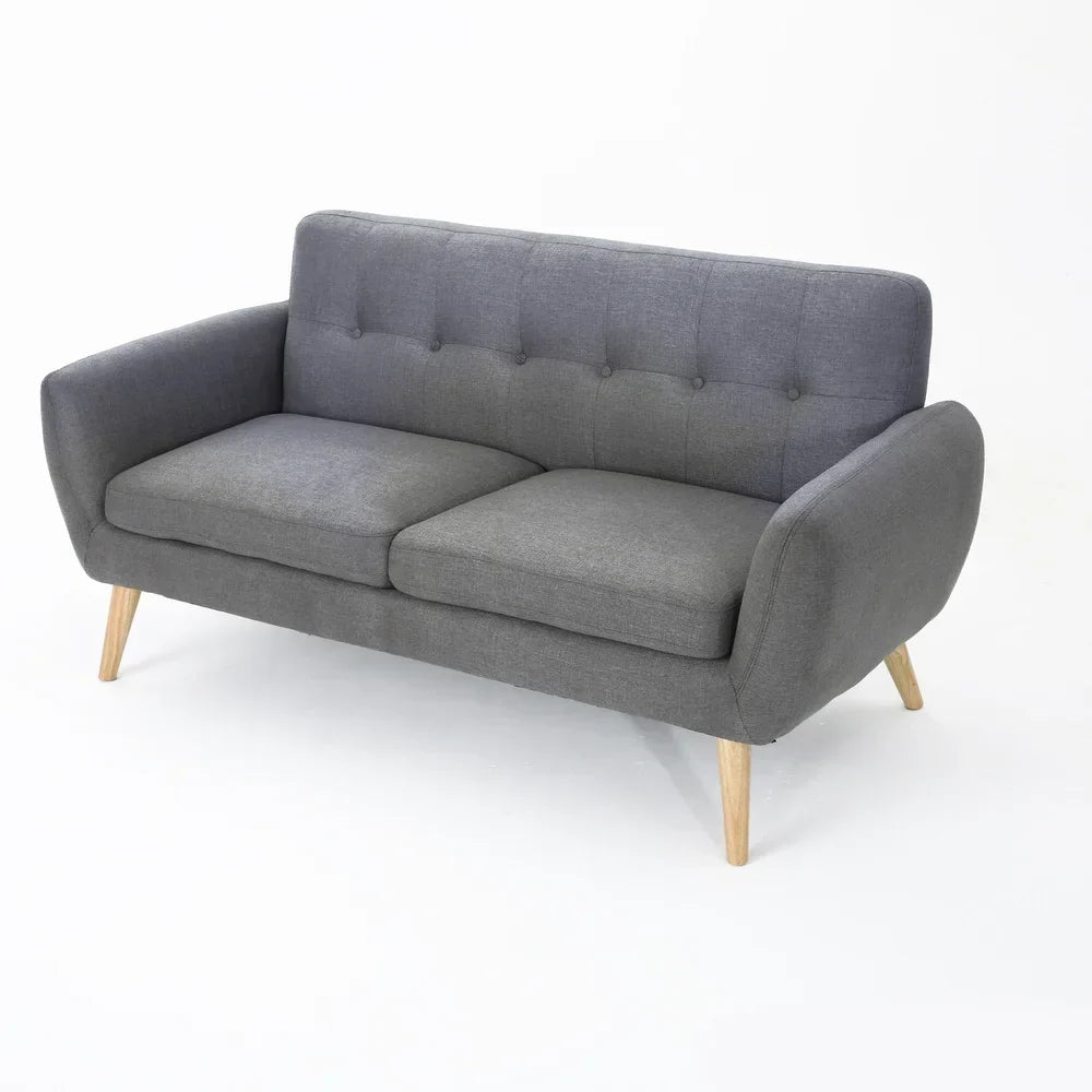 Heffy Modern Sofa Set in Suede