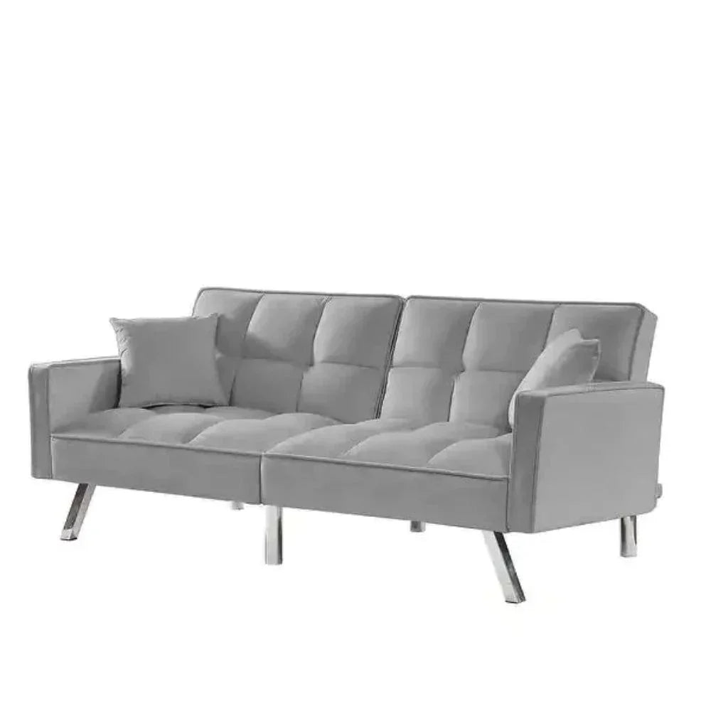 Blockbox Modern Suede Sofa Sets - Oak Inside