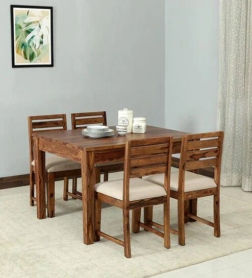 Topline 4 Seater Dining Table in Natural Color - Oak Inside