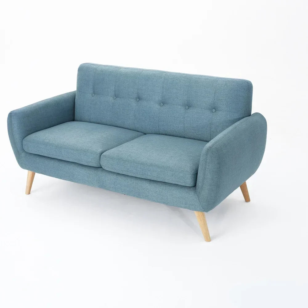 Heffy Modern Sofa Set in Suede