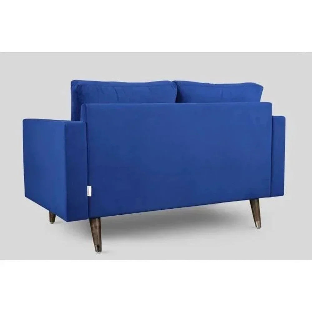Mercury Straight Line Sofa Set in Blue - Oak Inside