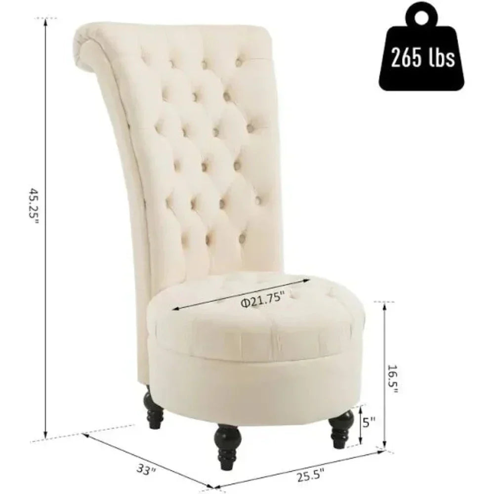 Jacky & Hill High Back Chair - Oak Inside