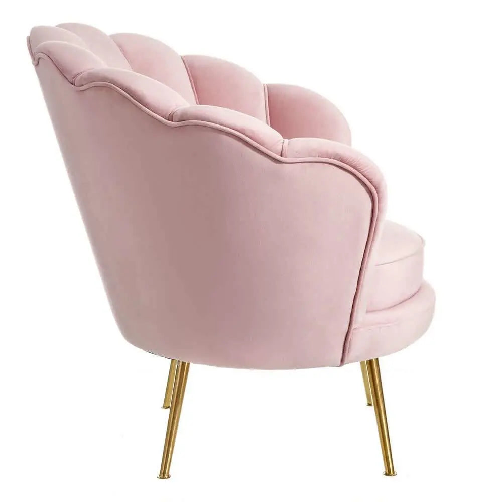 Butterfly Accent Chair in Pink Color - Oak Inside