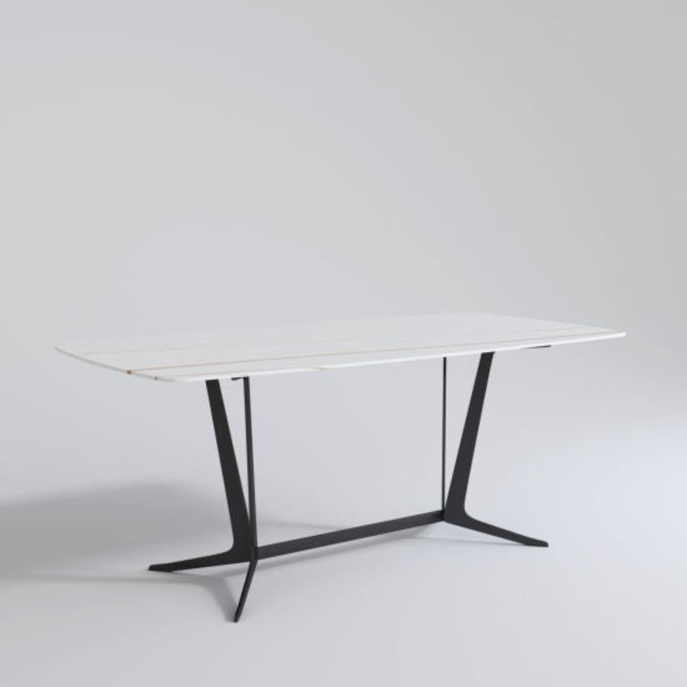 Lexus Luxury 6 Seater Dining Table in Blue - Oak Inside