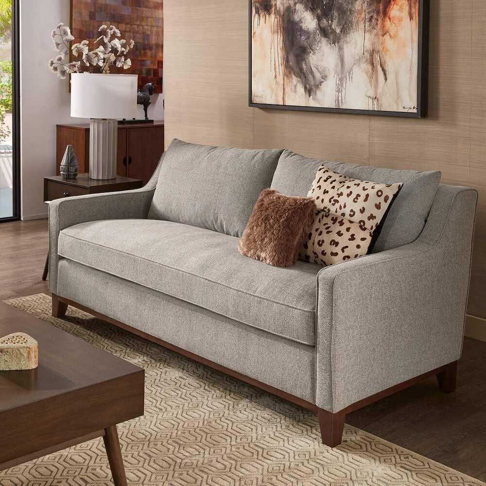 Donald Luxury Straight Line Sofa Set - Oak Inside
