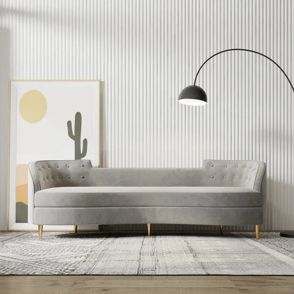 Perfecto Luxury Modern Suede Sofa Set