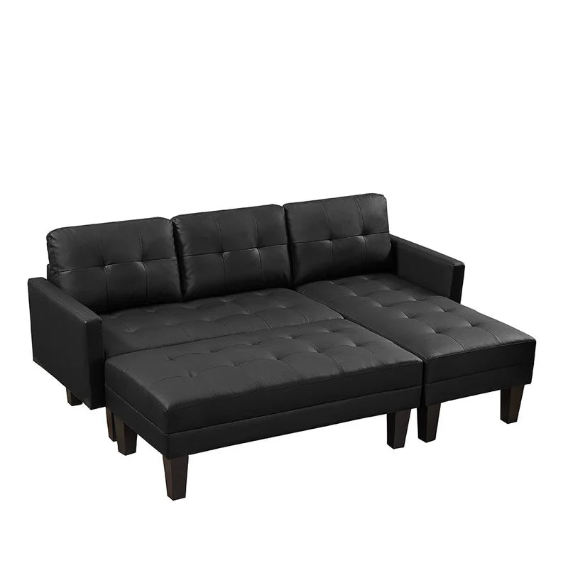 Practo Modern Suede Sofa Set in Suede With Setty - Oak Inside
