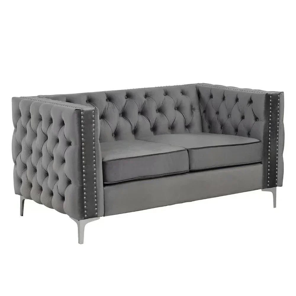 Livup Chesterfield Sofa Set - Oak Inside