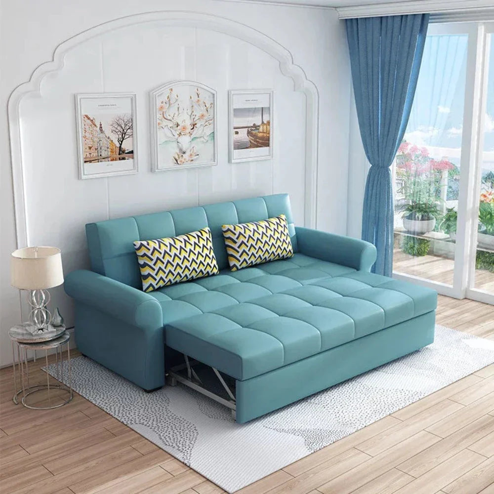 Marine Sectional Storage Sofa Cum Bed - Oak Inside