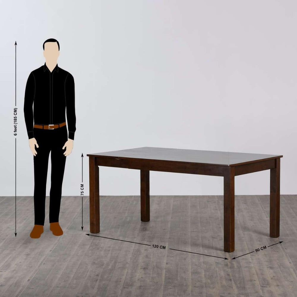 Rolex 6 Seater Dining Table in Grey/Wenge - Oak Inside