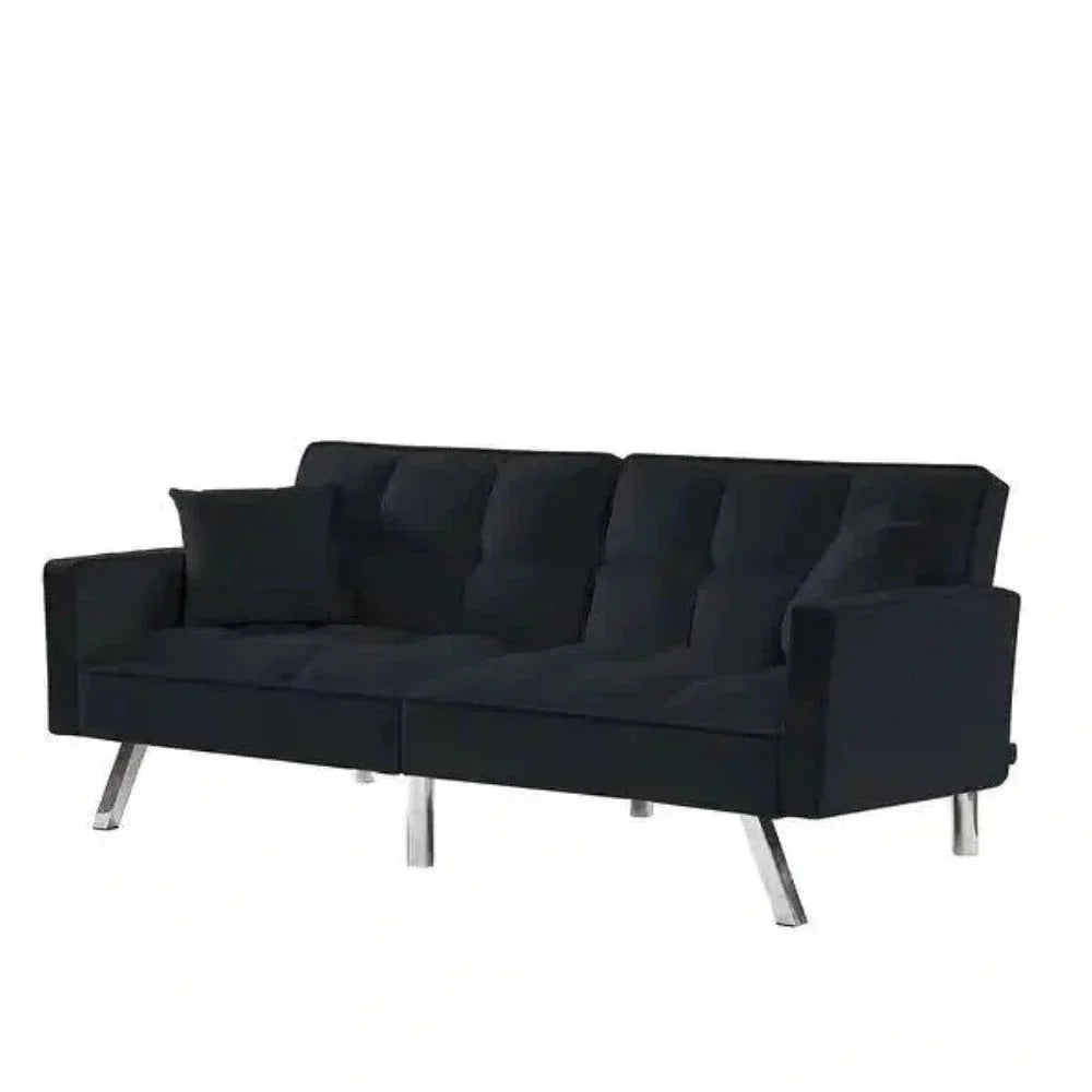 Blockbox Modern Suede Sofa Sets - Oak Inside