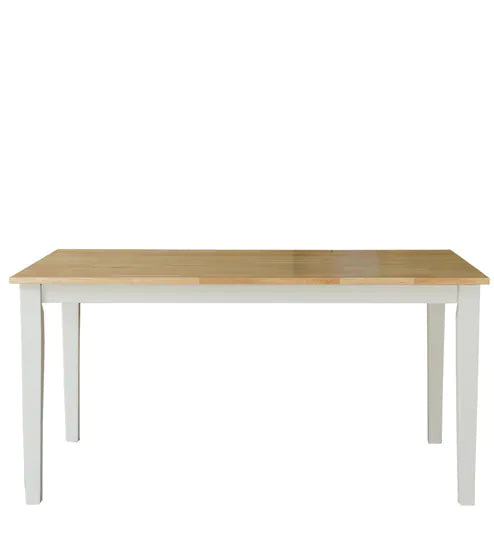 Smarty 6 Seater Dining Table in White Color - Oak Inside
