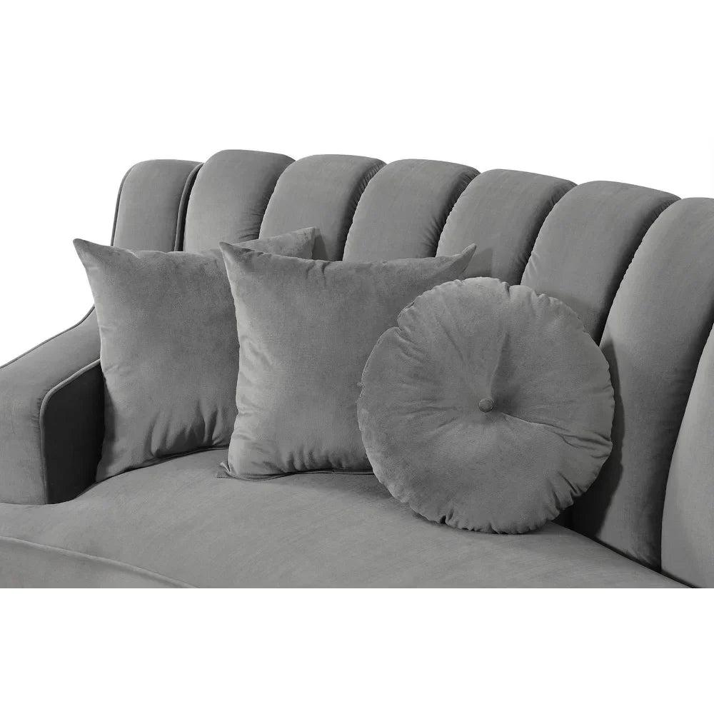 Mexican Round Modern Suede Sectional Sofa