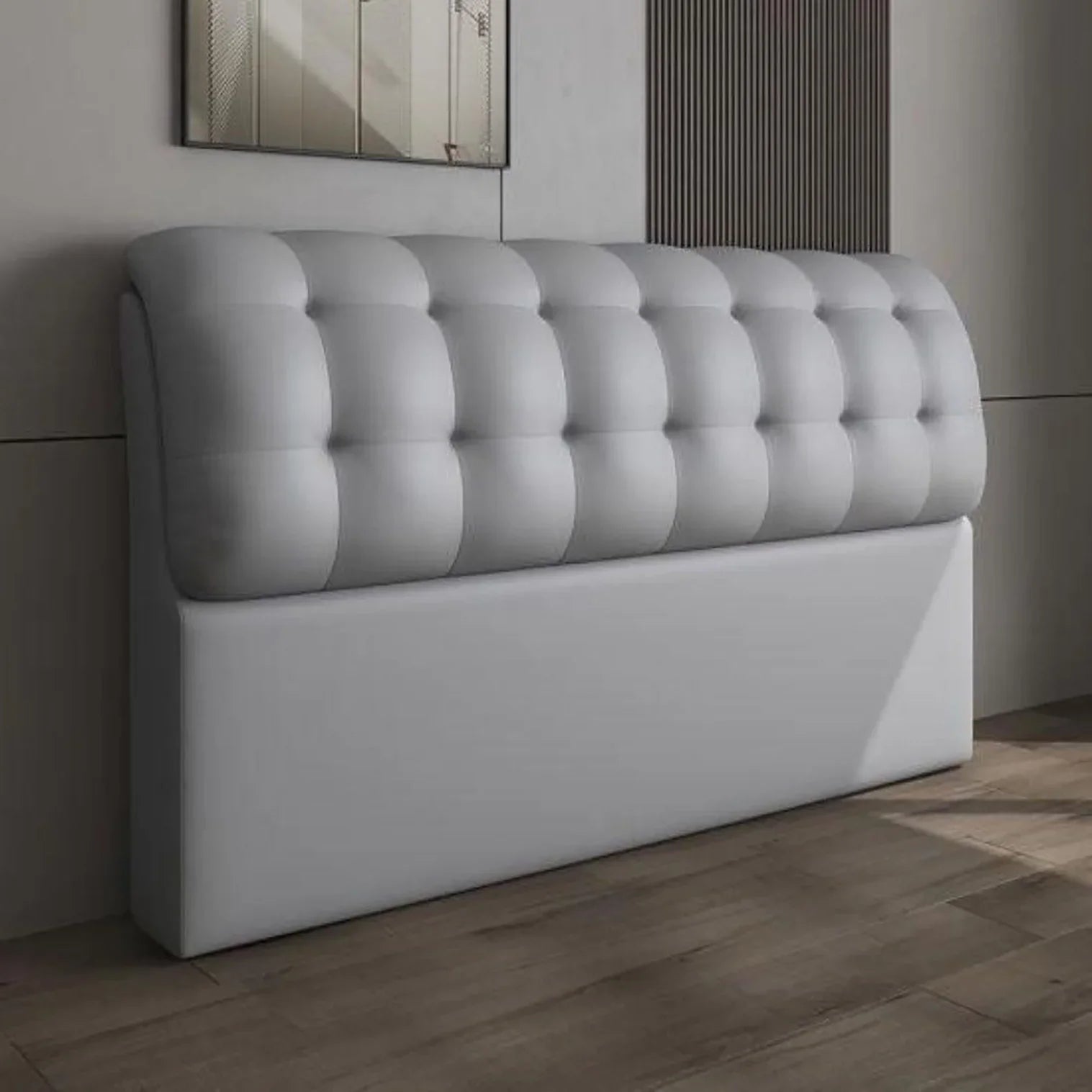 London Luxury Upholstered Bed Without Storage in Leatherette