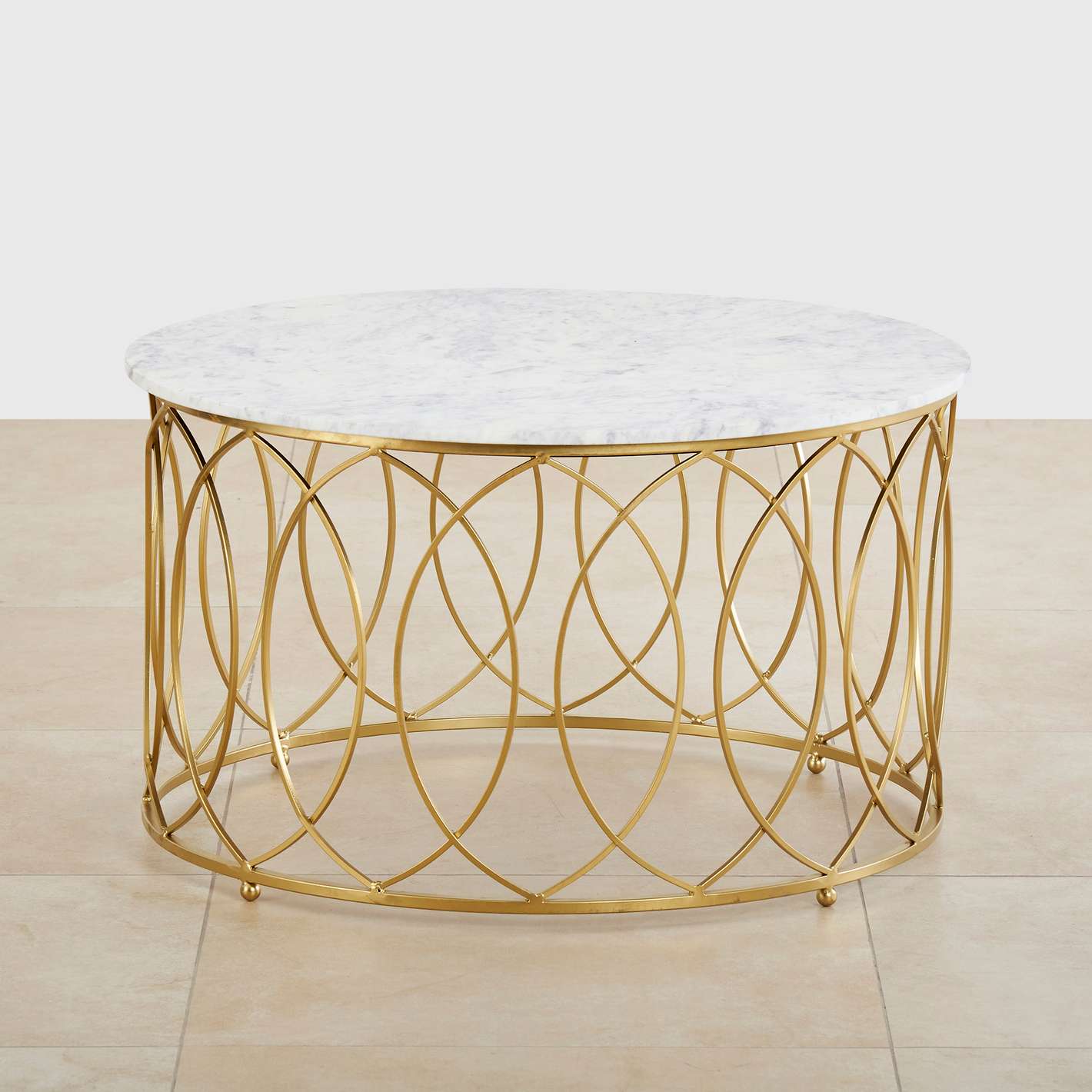 Macro Center Table in Gold Finish